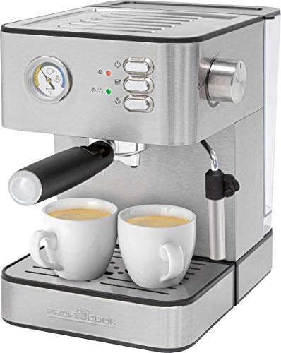 Profi Cook Espressoautomat | Espressomaschine | Kaffee | 20 Bar | Edelstahlgehäuse | Wassertank 1,8 Liter (abnehmbar) | Edelstahldampfdüse mit Aufschäumfunktion | Tassenvorwärmfunktion | PC-ES 1209 Profi Cook Espressoautomat | Espressomaschine | Kaffee | 20 Bar | Edelstahlgehäuse | Wassertank 1,8 Liter (abnehmbar) | Edelstahldampfdüse mit Aufschäumfunktion | Tassenvorwärmfunktion | PC-ES 1209 von Profi Cook