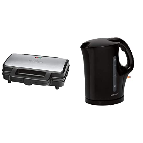 ProfiCook PC-ST 1092 Sandwichtoaster & Clatronic WK 3445 Wasserkocher, Füllmenge bis zu 1.7 Liter, Edelstahlheizelement, herausnehmbarer Kalkfilter, 2200 Watt, Schwarz ProfiCook PC-ST 1092 Sandwichtoaster & Clatronic WK 3445 Wasserkocher, Füllmenge bis zu 1.7 Liter, Edelstahlheizelement, herausnehmbarer Kalkfilter, 2200 Watt, Schwarz von Profi Cook