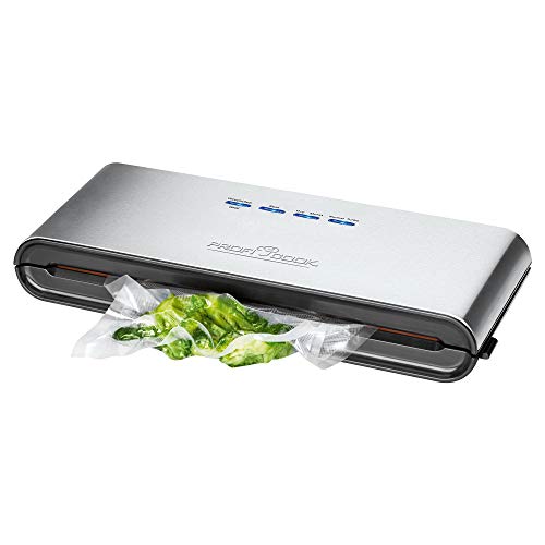 ProfiCook® Vakuumierer | Vakuumiergerät inkl. 18 Beutel | Sous Vide und Vakuum-Garen | stabile Schweißnaht | Folienschweißgerät m. 12 l/Min Saugleistung | Lebensmittel 8x länger Frisch | PC-VK 1080 von Profi Cook