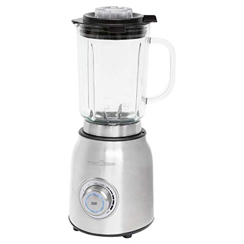 ProfiCook Universalmixer | 3 Stufen | 1,75 Liter Glasbehälter | 1200 Watt | 21.000 U/Min. max. | Edelstahlgehäuse | Pürieren, Zerkleinern, Shaken, Mixen | 6-fach Edelstahlmesser | PC-UM 1207 von Profi Cook