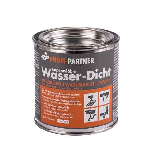 PROFI-PARTNER Dauerelastische Dichtungsmasse WASSER-DICHT – 375 ml Dose – Sofort Wasserdicht bei Regen, Schnee & Frost – Für Innen & Außen – Geeignet für nahezu alle Untergründe – Wiederverschließbar von Profi-Partner