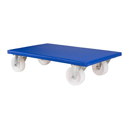 NUGOYA Möbelroller - Plattengröße 350 mm x 600 mm - 500 kg - robuster Antirutschbelag - PRAKTISCH im Umzugskarton - 360° Kunststofflenkrollen 4fach verschraubt - für Umzug und Industrie von NUGOYA