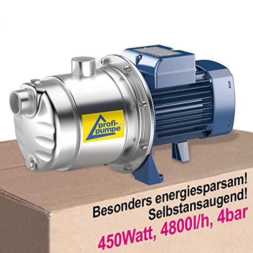 Hauswasserwerk Hauswasserautomat Inno-Tec 450 Selbstansaugende Kreiselpumpe 4-stufige leise Gartenpumpe f. klares Regenwasser Regenzisterne Wassertank Pumpensteuerung von Profi-Pumpe.de