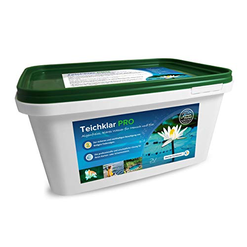 Profi-Vertrieb UG - Teichklar Pro 3,1 kg I Algenfreier Teich & Pool in wenigen Tagen ohne Phospat I gegen Fadenalgen Schmieralgen Schwebealgen I Algenvernichter Pool & Teich I Algenverhüter Teich von Profi-Vertrieb UG