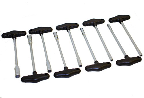 Angebot 9-tlg. T-Griff Steckschlüssel-Satz CV-Stahl Steckschlüssel-Set Sechskant-Schraubendreher Schrauben SW 6mm, 7mm, 8mm, 9mm, 10mm, 11mm, 12mm, 13mm, 14mm von Profi-Werkzeuge