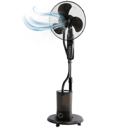 ProfiCare® Ventilator leise mit Luftbefeuchter | Schwenkfunktion | Höhe und Winkel verstellbar | 3 Stufen | Timer | Standventilator sehr leise | Ventilator mit Fernbedienung | Fan PC VL 3142 LB von ProfiCare