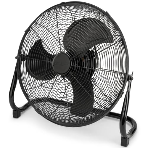 ProfiCare® XL Windmaschine mit 45 cm Ø | Ventilator verstellbarer Winkel | Bodenventilator 3 Stufen | Ventilator leise aus Metall | Luftkühler | Standlüfter | Raumkühler | PC-VL 3066 WM schwarz von ProfiCare