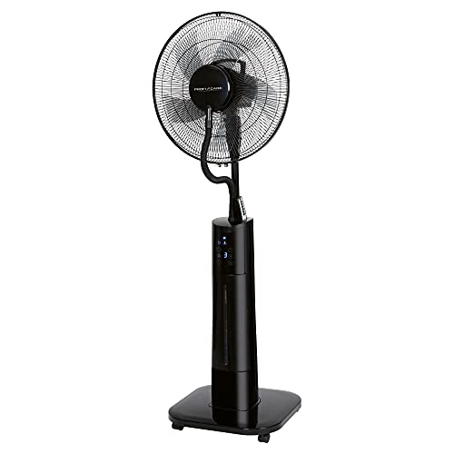 ProfiCare Ventilator PC-VL 3089 LV Stand-Ventilator mit 3-stufiger Wasser-Vernebelung inkl. Fernbedienung, Luftkühler mit Wifi-Steuerung über Amazon Alexa + Google Assistant, oszillierend, schwarz von ProfiCare