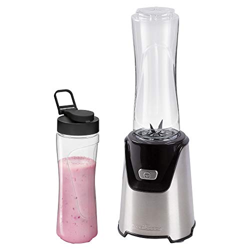 Profi Cook Smoothie-Maker PC-SM 1153 elektrischer Standmixer im Edelstahl-Gehäuse, inkl. 2 Mix-Behälter, Edelstahl-Messer, Mix-Behälter auch als Trinkflasche zu verwenden, edelstahl/schwarz von ProfiCook