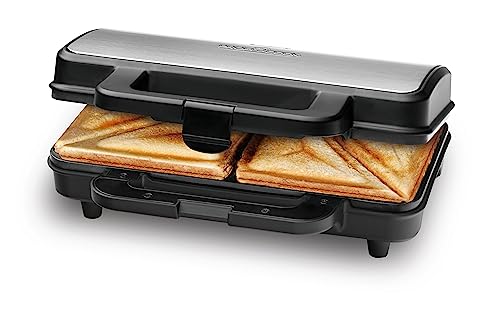 ProfiCook Sandwichmaker für amerikanische Sandwiches und XXL-Toastscheiben | elektrischer Sandwichtoaster mit extra großen Sandwich-Platten (antihaftbeschichtet) | Sandwich-Maker 900W | PC-ST 1092 von ProfiCook