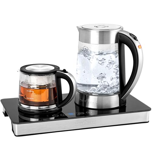 ProfiCook® 3in1 Wasserkocher, Kaffeemaschine und Teekocher in einem Gerät | Warmhaltefunktion | 2200W | 1,7L + 0,8L | BPA frei | Wasserkocher Temperatureinstellung & Teemaschine | PC TKS 1056 von Profi Cook