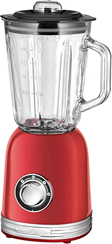 ProfiCook® Mixer Standmixer mit massivem 1,5L Glas-Behälter, Ice Crush & Turbo-Modus - Blender mit 4fach Piranha-Messer aus Edelstahl - Hochleistungsmixer mit Metallgehäuse 800W, PC UM 1195 rot von Profi Cook