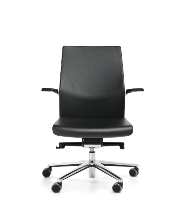 ProfiM MyTurn – eleganter Chefsessel mit Synchronmechanik, Lederbezug und Aluminium-Design von ProfiM