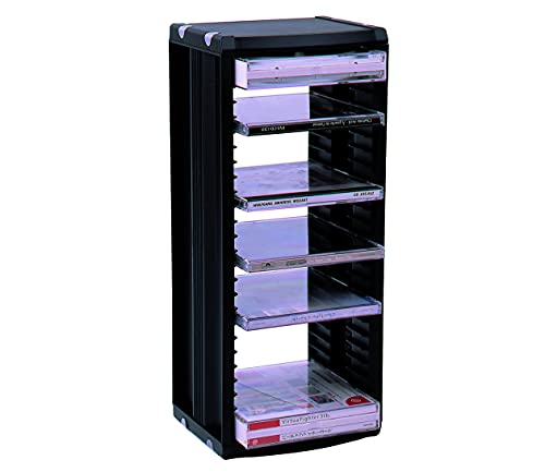 ProfiOffice CD-Regal-Ständer Turm Media-Rack MR-26S, Aufbewahrung von 26 CDs mit Hüllen, erweiterbar, aufhängbar (07014) von ProfiOffice