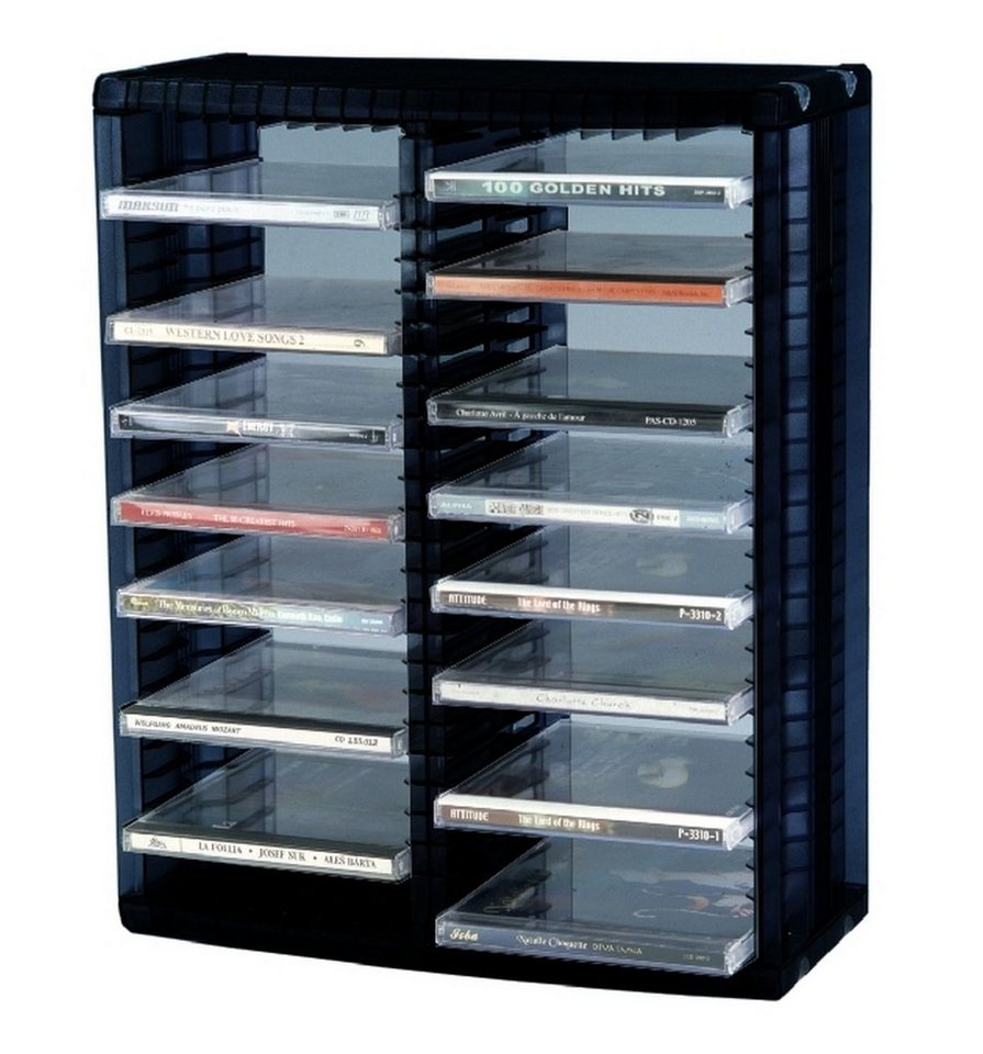 ProfiOffice CD-Regal CD Regal Media-Rack PROFIOFFICE MR-52S, Aufbewahrung 52 CD, erweit., 13-tlg. von ProfiOffice