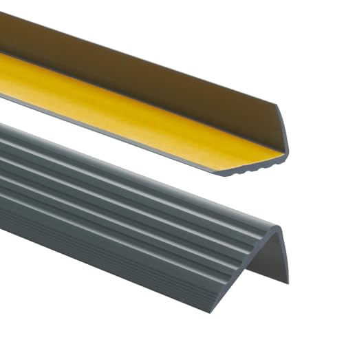 PVC Treppenkantenprofil Selbstklebend Winkelprofil Anti-Rutsch Treppenkante 41x25mm 0,9m, Anthrazit PVC Treppenkantenprofil Selbstklebend Winkelprofil Anti-Rutsch Treppenkante 41x25mm 0,9m, Anthrazit von ProfiPVC