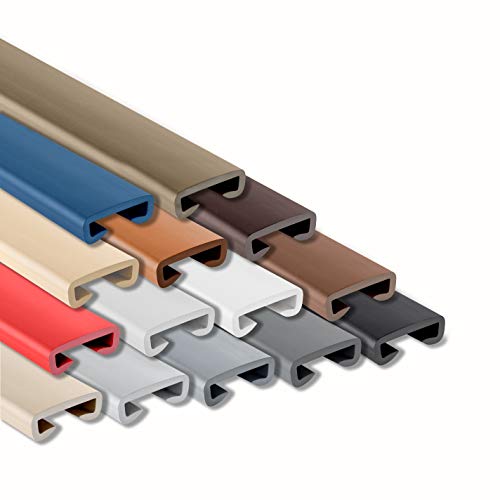 ProfiPVC Handlauf PVC Treppenhandlauf Geländer Kunststoffhandlauf Gummi 40x8mm (Schwarz) von ProfiPVC