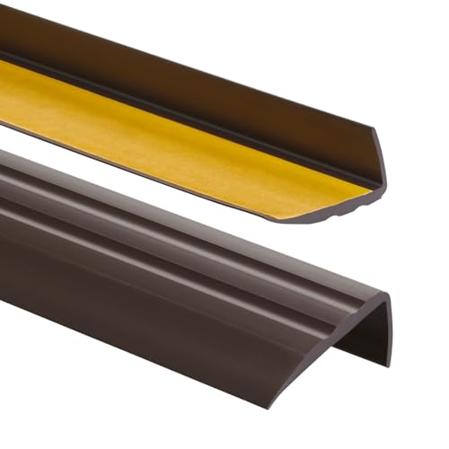 ProfiPVC Treppenkantenprofil PVC 50x25mm, 130 cm - Selbstklebend Winkelprofil Anti-Rutsch Treppenkante, DunkelBraun von ProfiPVC