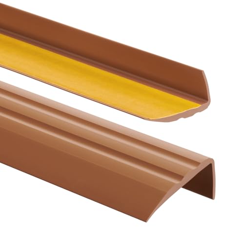 ProfiPVC Treppenkantenprofil PVC 50x25mm, 90 cm - Selbstklebend Winkelprofil Anti-Rutsch Treppenkante, Bernsteinfarbe von ProfiPVC