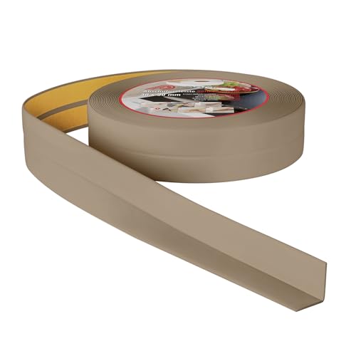 ProfiPVC Weichsockelleiste 30x30mm 15 Meter für Küche und Badezimmer, selbstklebende Abschlussleiste aus PVC, flexible Knickleiste - Fugendichtungsband, messing ProfiPVC Weichsockelleiste 30x30mm 15 Meter für Küche und Badezimmer, selbstklebende Abschlussleiste aus PVC, flexible Knickleiste - Fugendichtungsband, messing von ProfiPVC