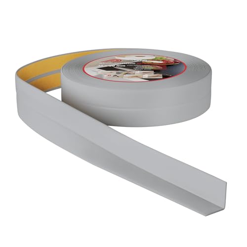 ProfiPVC Weichsockelleiste 30x30mm 25 Meter für Küche und Badezimmer, selbstklebende Abschlussleiste aus PVC, flexible Knickleiste - Fugendichtungsband, aschgrau ProfiPVC Weichsockelleiste 30x30mm 25 Meter für Küche und Badezimmer, selbstklebende Abschlussleiste aus PVC, flexible Knickleiste - Fugendichtungsband, aschgrau von ProfiPVC