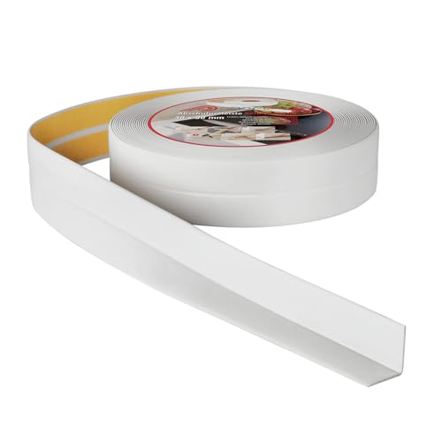 ProfiPVC Weichsockelleiste 30x30mm 25 Meter für Küche und Badezimmer, selbstklebende Abschlussleiste aus PVC, flexible Knickleiste - Fugendichtungsband, hellgrau von ProfiPVC