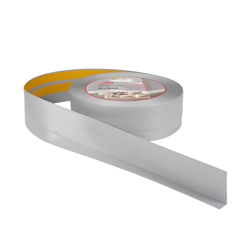 ProfiPVC Weichsockelleiste - Abschlussleiste aus PVC 50x20mm 5 Meter, selbstklebende Bodenleiste, flexible Knickleiste, auch für Küche und Badezimmer, Premium Weich Sockelleiste, Aschgrau ProfiPVC Weichsockelleiste - Abschlussleiste aus PVC 50x20mm 5 Meter, selbstklebende Bodenleiste, flexible Knickleiste, auch für Küche und Badezimmer, Premium Weich Sockelleiste, Aschgrau von ProfiPVC