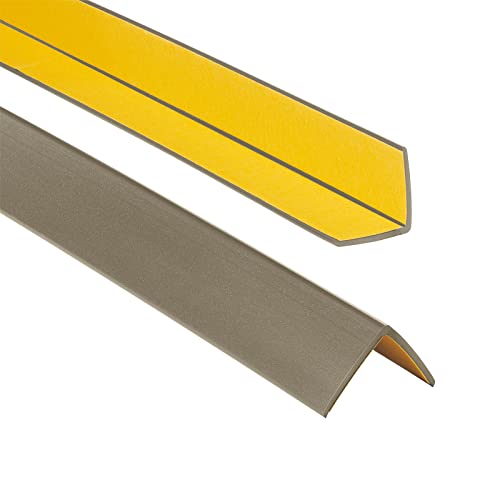 ProfiPVC Winkelprofil 30x30mm, 150cm - Kunststoffwinkel aus PVC-Gummi - selbstklebend Kantenschutzprofil, elastischer Kantenschutz - Eckschutzprofil, einfache Montage - Messing von ProfiPVC
