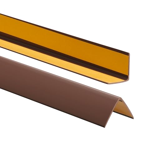 ProfiPVC Winkelprofil 35x35mm, 100cm - Kunststoffwinkel aus PVC-Gummi - selbstklebend Kantenschutzprofil, elastischer Kantenschutz - Eckschutzprofil, einfache Montage - Braun von ProfiPVC