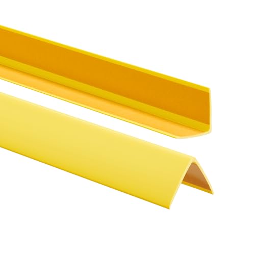 ProfiPVC Winkelprofil 35x35mm, 150cm - Kunststoffwinkel aus PVC-Gummi - selbstklebend Kantenschutzprofil, elastischer Kantenschutz - Eckschutzprofil, einfache Montage - Gelb von ProfiPVC