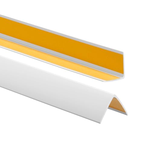 ProfiPVC Winkelprofil 35x35mm, 165cm - Kunststoffwinkel aus PVC-Gummi - selbstklebend Kantenschutzprofil, elastischer Kantenschutz - Eckschutzprofil, einfache Montage - Hellgrau von ProfiPVC