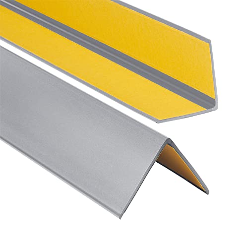 ProfiPVC Winkelprofil 50x50mm, Kunststoffwinkel aus PVC-Gummi - selbstklebend Kantenschutzprofil, elastischer Kantenschutz - Eckschutzprofil, einfache Montage - 150cm, Weiß von ProfiPVC