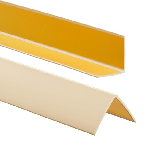 ProfiPVC Winkelprofil 50x50mm, Kunststoffwinkel aus PVC-Gummi - selbstklebend Kantenschutzprofil, elastischer Kantenschutz - Eckschutzprofil, einfache Montage - 165cm, Cremefarbe ProfiPVC Winkelprofil 50x50mm, Kunststoffwinkel aus PVC-Gummi - selbstklebend Kantenschutzprofil, elastischer Kantenschutz - Eckschutzprofil, einfache Montage - 165cm, Cremefarbe von ProfiPVC