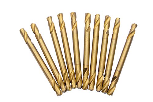 10x HSS-TIN Doppelendbohrer Spiralbohrer Blechbohrer Ø 3,3mm von Profibohrer