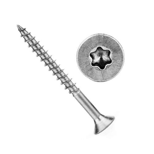 Profica® Spanplattenschrauben Edelstahl 4,5x50 mm 50 Stück (TX20) - Edelstahlschrauben mit Senkkopf, Teilgewinde, ETA Zulassung - Rostfrei von Profica