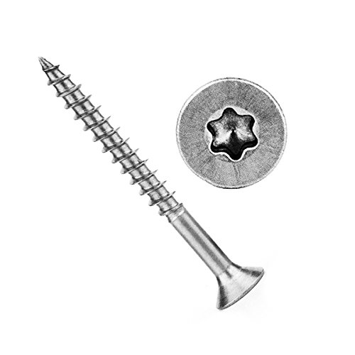 Profica® Spanplattenschrauben Edelstahl 4x30 mm 100 Stück (TX20) - Edelstahlschrauben mit Senkkopf, Teilgewinde, ETA Zulassung - Rostfrei von Profica