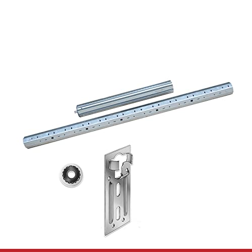 Stahlwelle Rolladenwelle Steckwelle Wellenset für Kästen bis 4,75m | Komplettset SW60 (Verzinkter Stahl, Wellenset bis 145 cm) von Profielemente24.com / albe GmbH