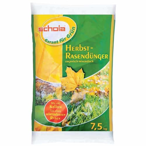 Profigreen Herbst Rasendünger 30 kg (4 x 7,5 kg-Vorteilspack) | Dünger mit optimaler Nährstoffversorgung und Unkrautvernichtung für Rasen | Herbstdünger mit Langzeitwirkung von Profigreen