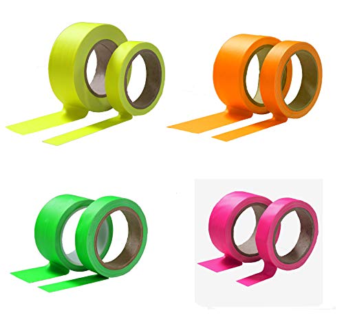 Gewebeband Klebeband neon-orange, neon-grün, neon-gelb, neon-pink, Markierungsband Panzerband Gaffa Tape Warnband/Breiten: 25mm und 50mm/ Längen: 10m, 25m, 50m (25mm x 50m, neon-grün) von Profiklebeband