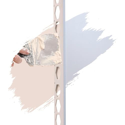 PVC Abschlussprofil, Abschlussleiste, Kantenschutz 2,5m Weiß 25 x 4mm Putzschienen aus hart PVC, für Innen- & Außenputz von ProfileXXL