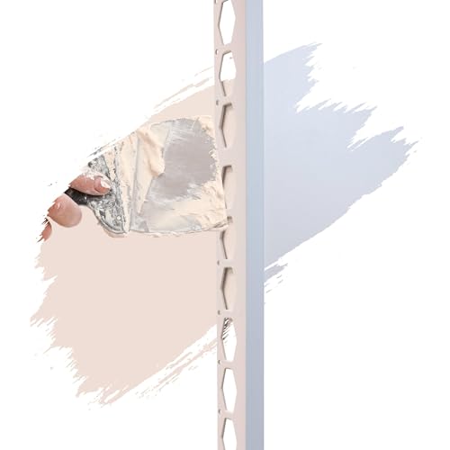 PVC Abschlussprofil, Abschlussleiste, Kantenschutz 2,5m Weiß 25 x 8mm Putzschienen aus hart PVC, für Innen- & Außenputz von ProfileXXL