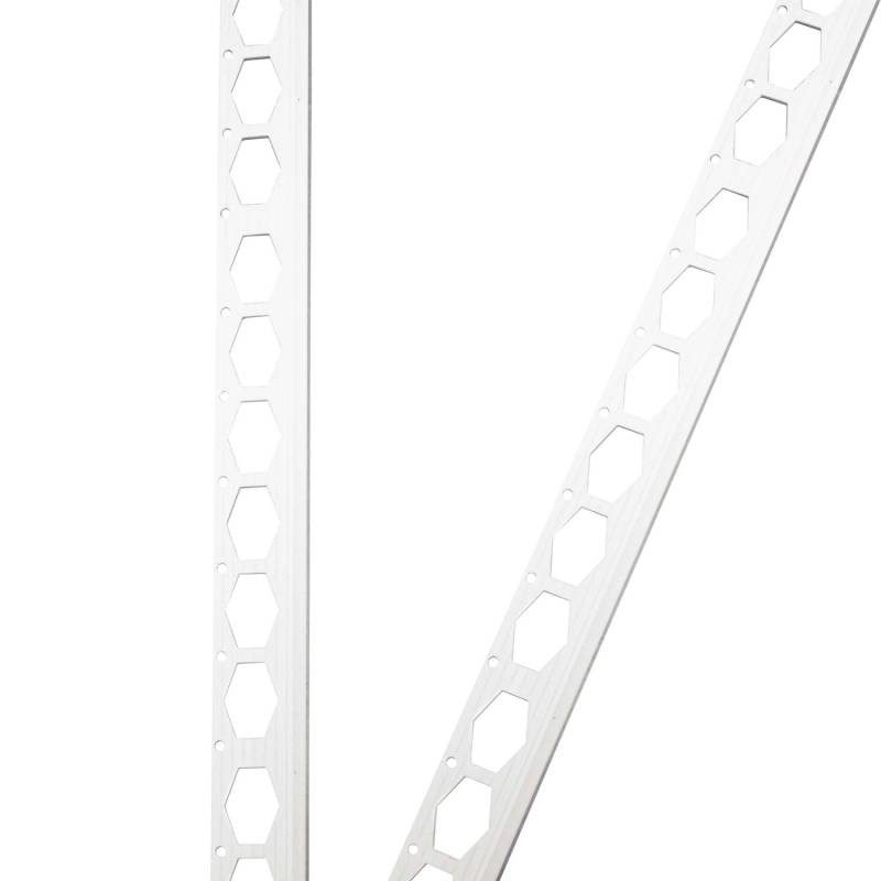 ProfileXXL Abschlussprofil 2,5m x 25mm x 4mm PVC Weiß Putzschiene von ProfileXXL
