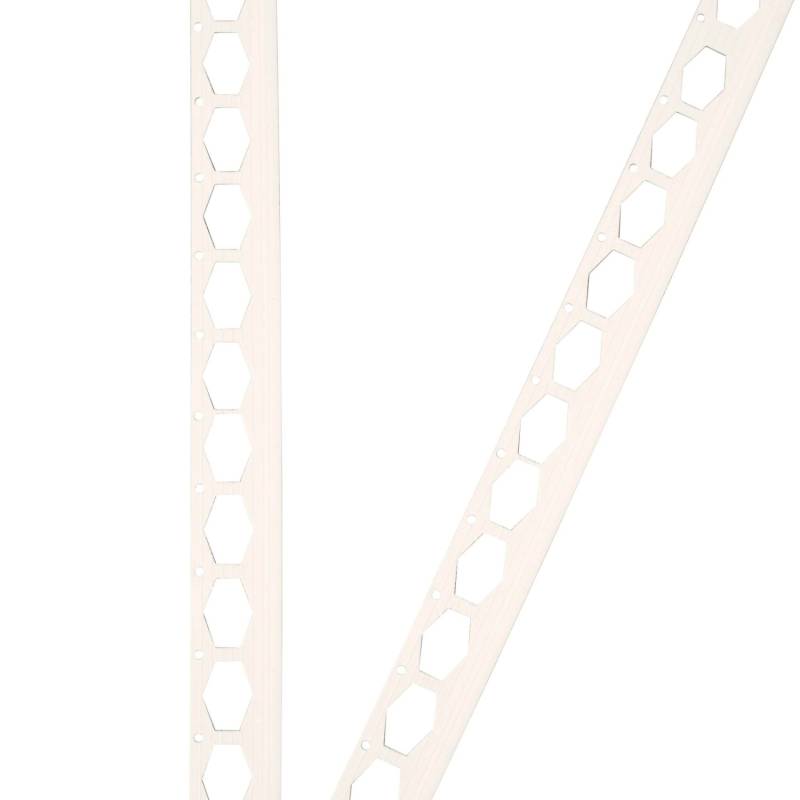ProfileXXL Abschlussprofil 2,5m x 25mm x 6mm PVC Weiß Putzschiene von ProfileXXL