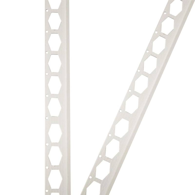 ProfileXXL Abschlussprofil 2,5m x 25mm x 8mm PVC Weiß Putzschiene von ProfileXXL