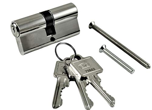BKS Profilzylinder PZ 8812 Baulänge: 35/75 mit Gefahrenfunktion, Nickel-plated, Silber, Schloss, Doppelzylinder, Profilzylinder von Profilzylinder