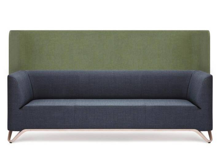 Loungesofa Clubsofa Flokk Profim SoftBox 3-Sitzer AM mit Aufsatzwand Auswahl Farbe Optionen von Profim