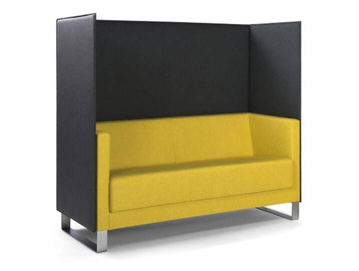 Loungesofa Clubsofa Flokk Profim Vancouver Lite 2-Sitzer Sichtwand Kufe Auswahl Farbe Optionen von Profim