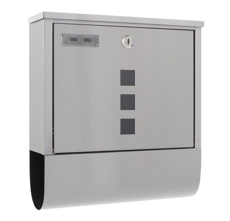 Profirst Wandbriefkasten Mail PM 750 Briefkasten Edelstahl, Zeitungsbox von Profirst