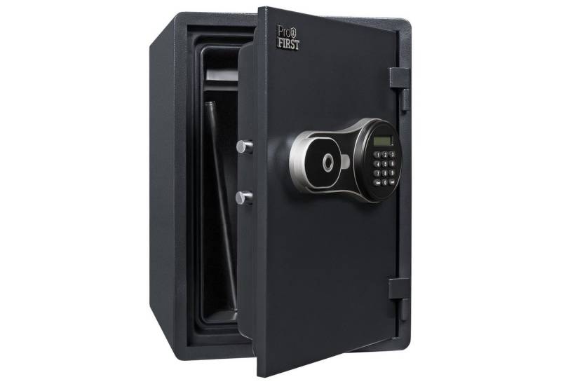 Profirst Feuerschutztresor FireGuard 40 Elektronikschloss mit Fingerprint (Notöffnung möglich, Kunststofflade, inkl. Befestigungsmaterial, 497x357x390 mm), 60 Minuten Feuerschutz für Dokumente nach UL Test von Profirst