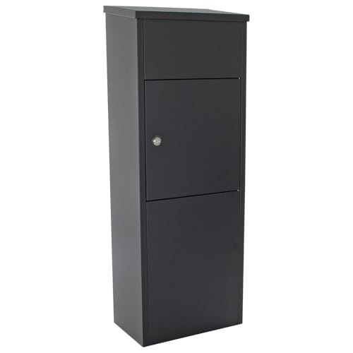 Profirst Mail PM 1100 Standbriefkasten Paketbriefkasten Zylinderschloß mit 2 Schlüssel verzinktes Stahlblech Rückholsperre inkl. Verankerungsmaterial von Profirst